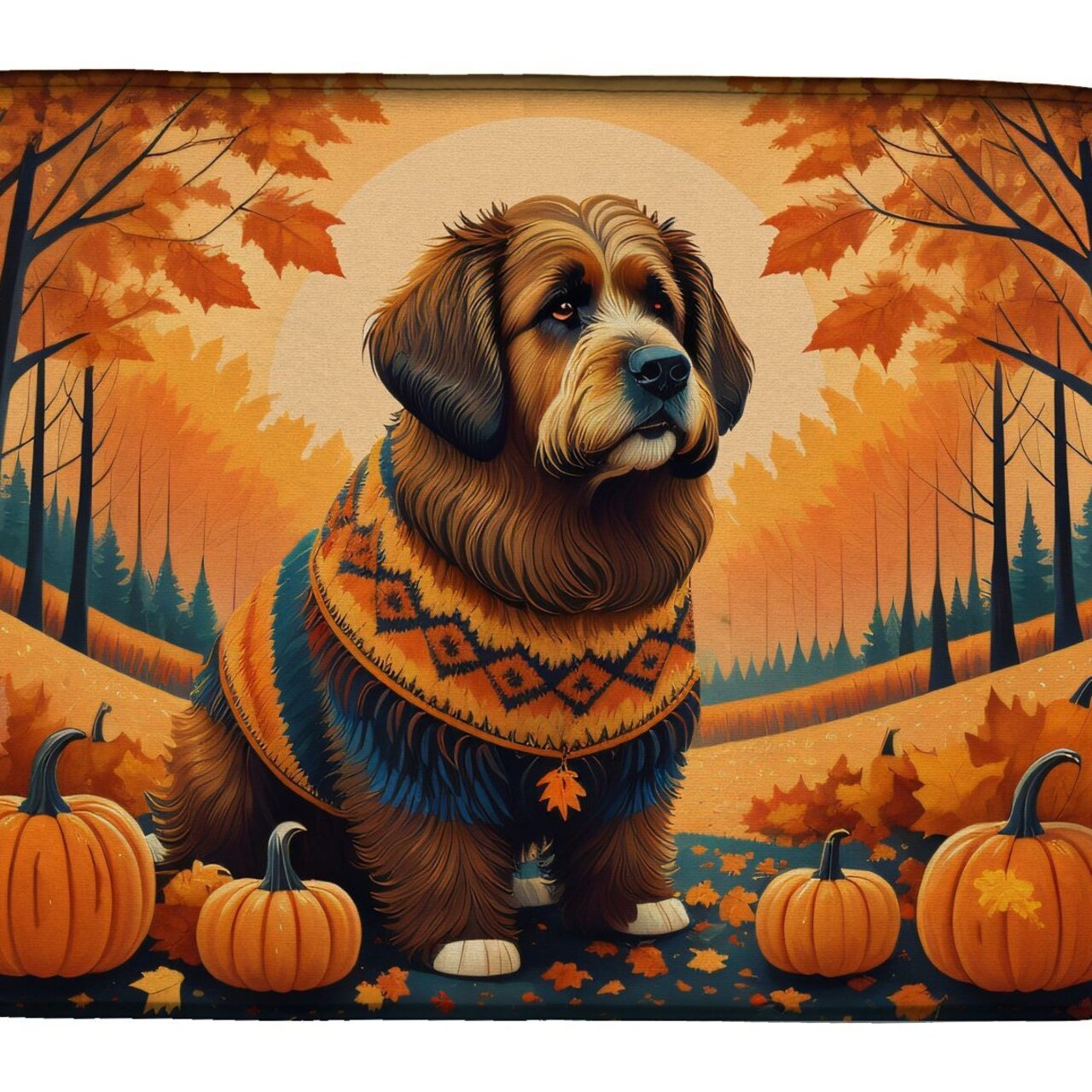 Edge Collections - 14" x 22" - Multicolor - Briard Dish Drying Mat - 1 Piece